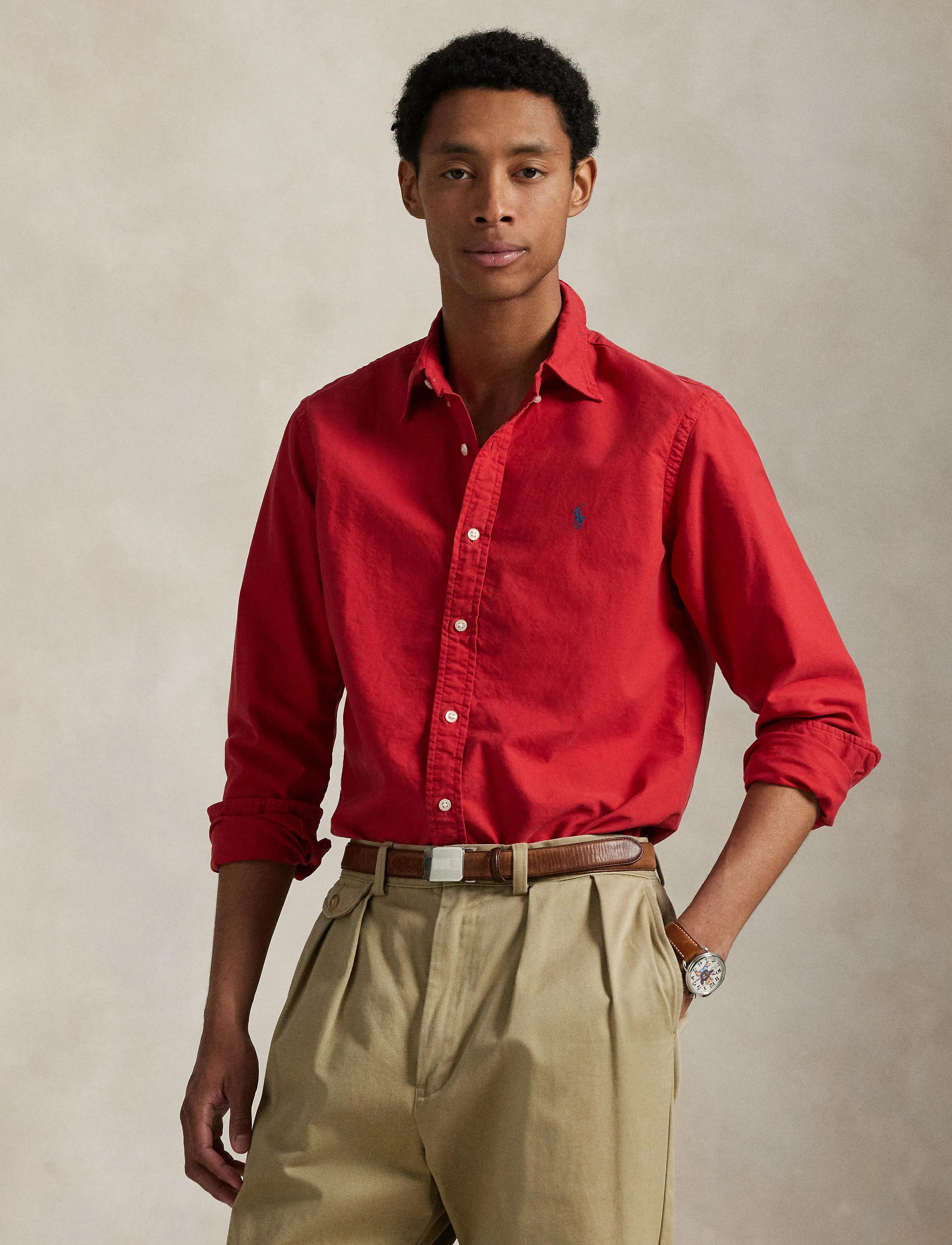 Polo Ralph Lauren - Custom Fit Garment-Dyed Oxford Shirt - oxford-hemden - new brick - 3