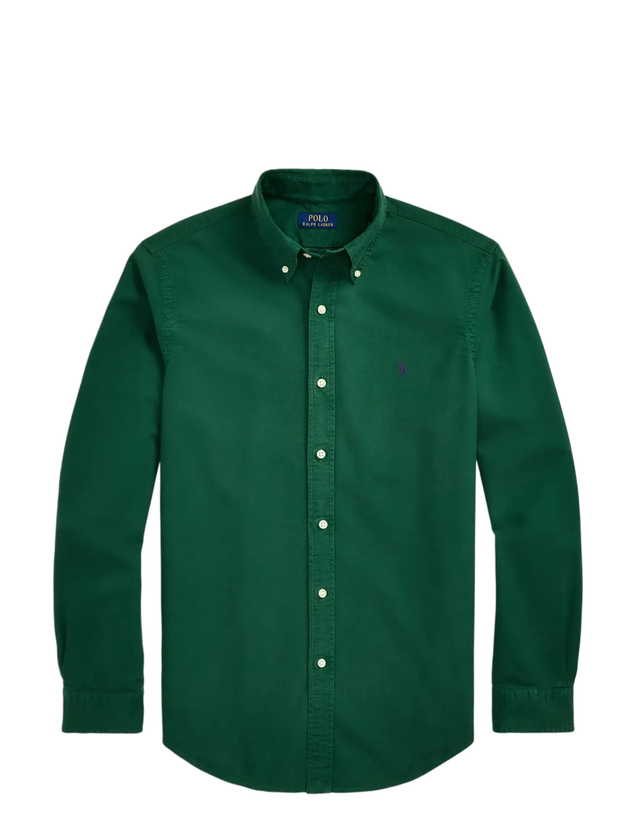 Polo Ralph Lauren Custom Fit Garment-Dyed Oxford Shirt - Skjorter - NEW FOREST/FRESH / green