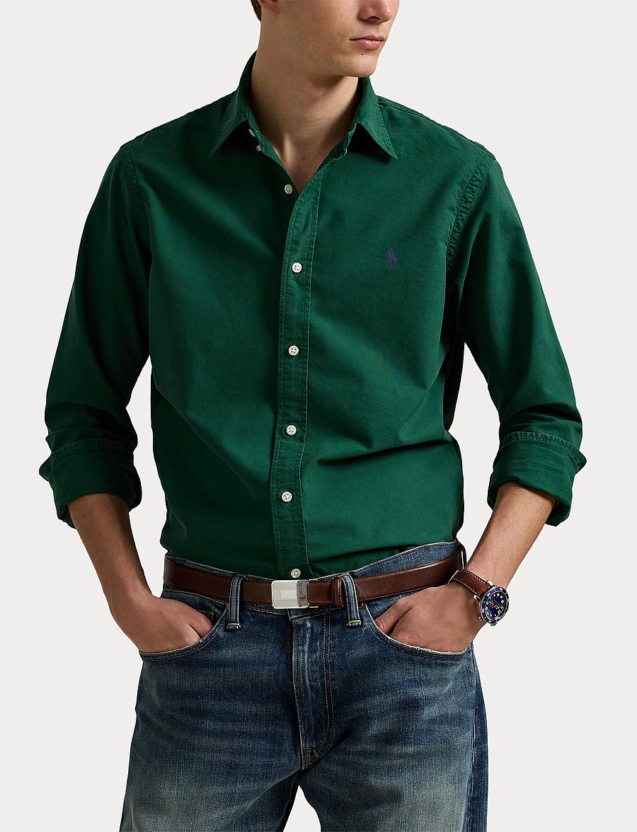 Polo Ralph Lauren - Custom Fit Garment-Dyed Oxford Shirt - oxford-hemden - new forest/fresh - 5