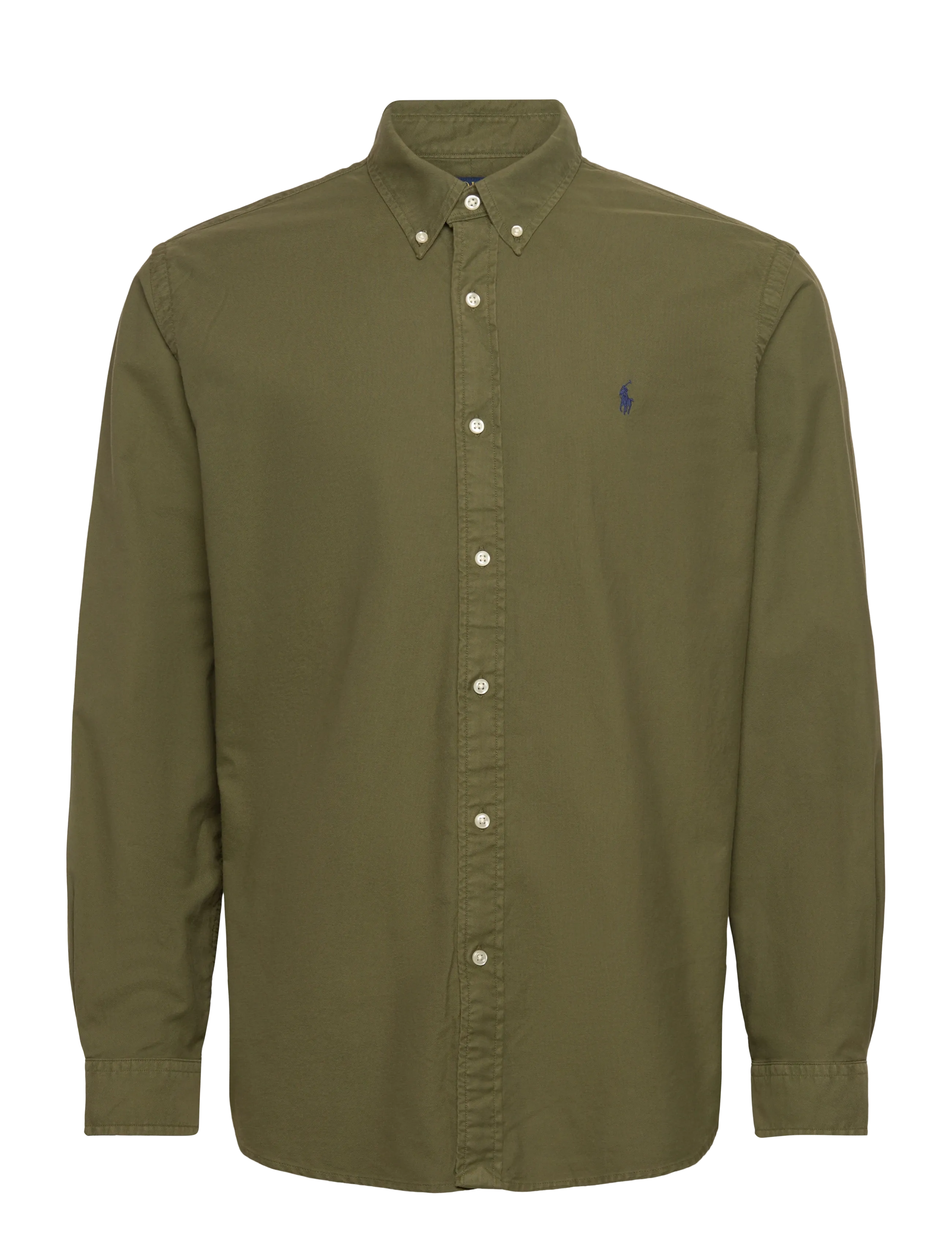 Polo Ralph Lauren Custom Fit Garment-Dyed Oxford Shirt, Mænd, Custom Fit Oxford Skjorte, Grøn, Str: XS