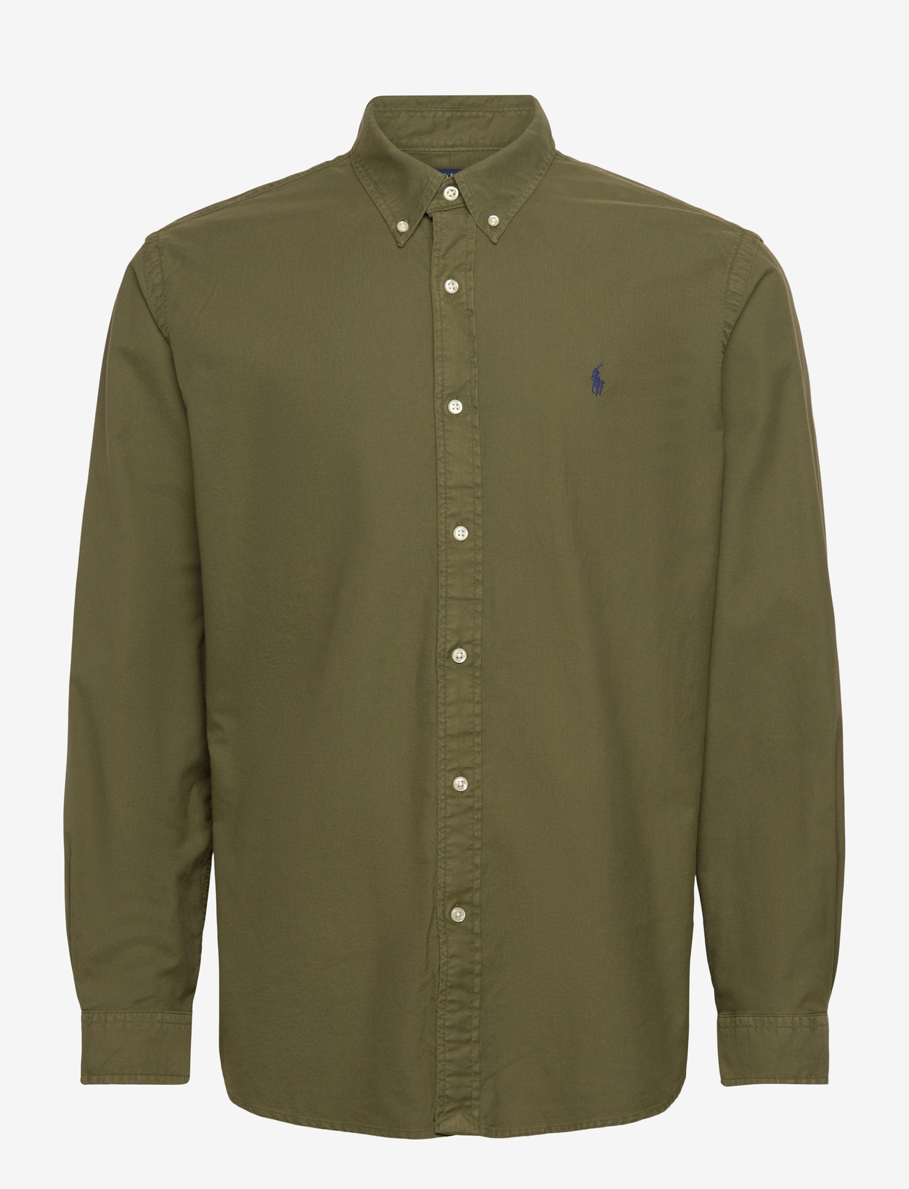 Polo Ralph Lauren - Custom Fit Garment-Dyed Oxford Shirt - basic skjortor - new olive - 0