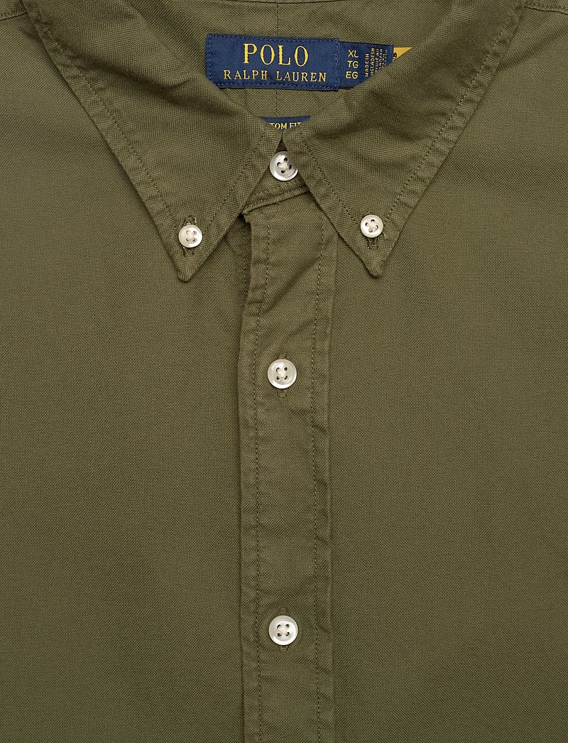 Polo Ralph Lauren - Custom Fit Garment-Dyed Oxford Shirt - basic skjortor - new olive - 2