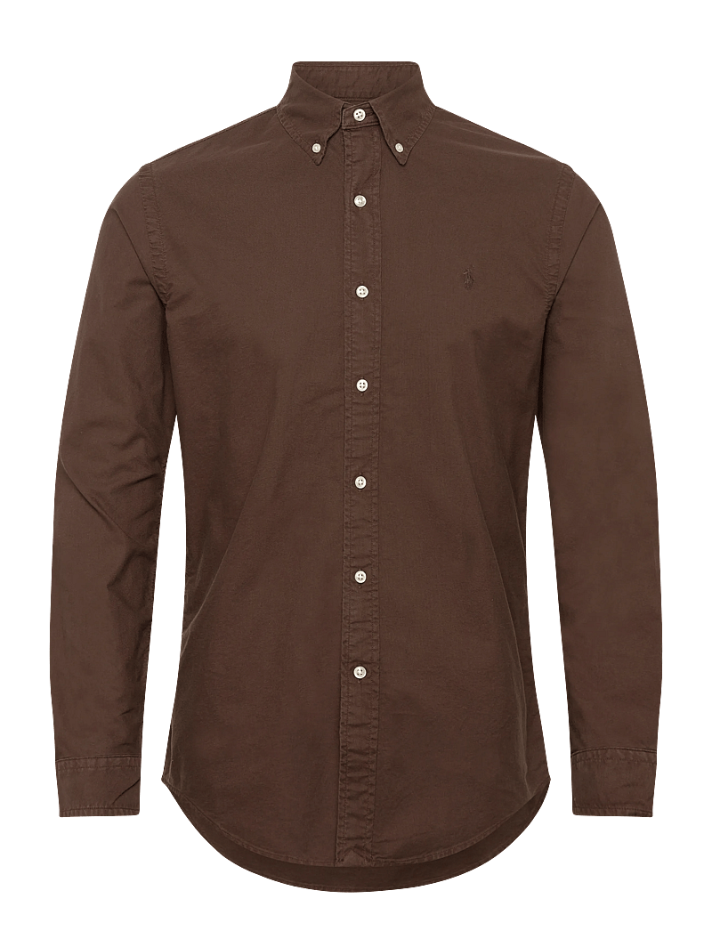 Polo Ralph Lauren - Custom Fit Garment-Dyed Oxford Shirt - oxford-skjortor - nutmeg brown - 0