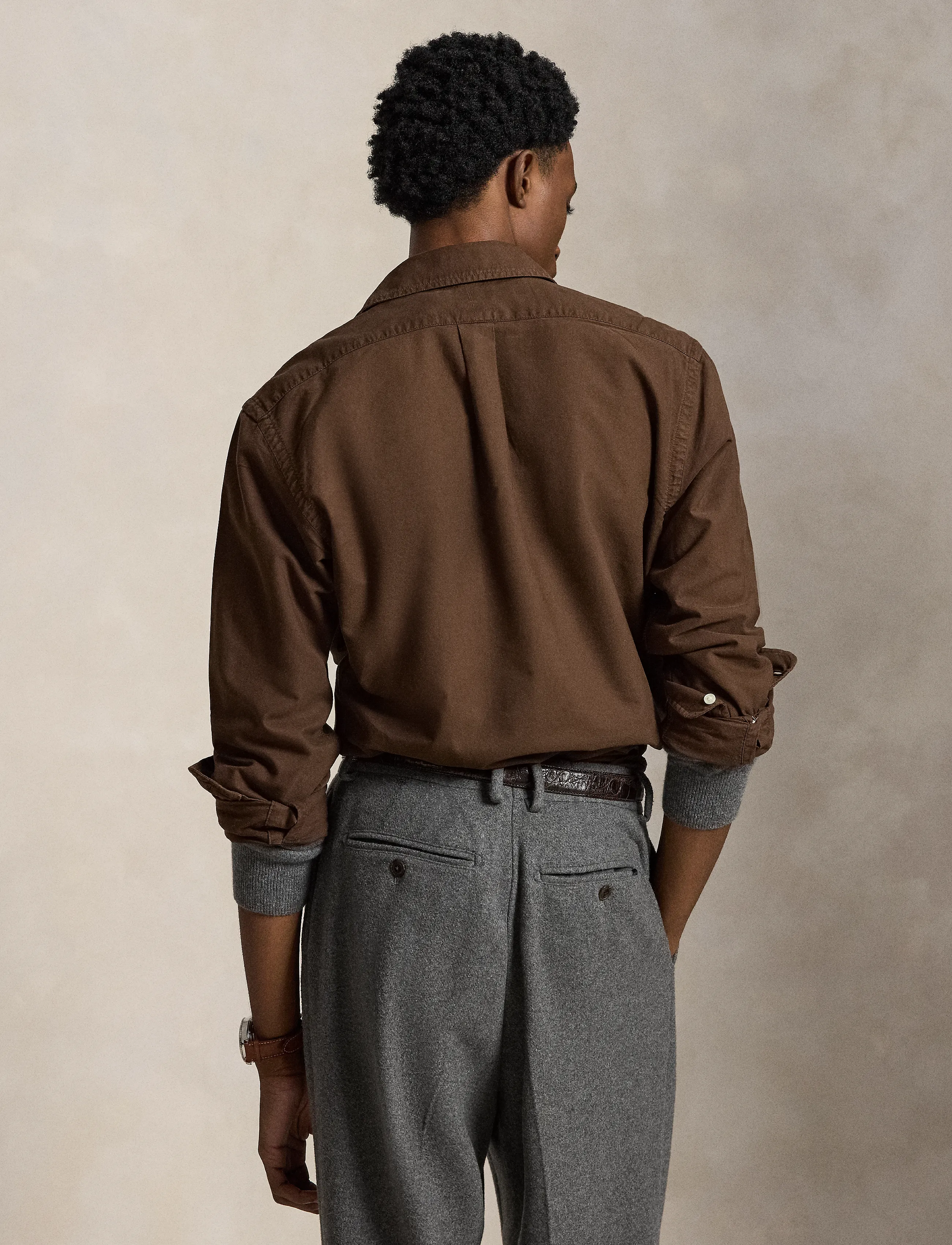 Polo Ralph Lauren - Custom Fit Garment-Dyed Oxford Shirt - oxford-skjortor - nutmeg brwn - 3