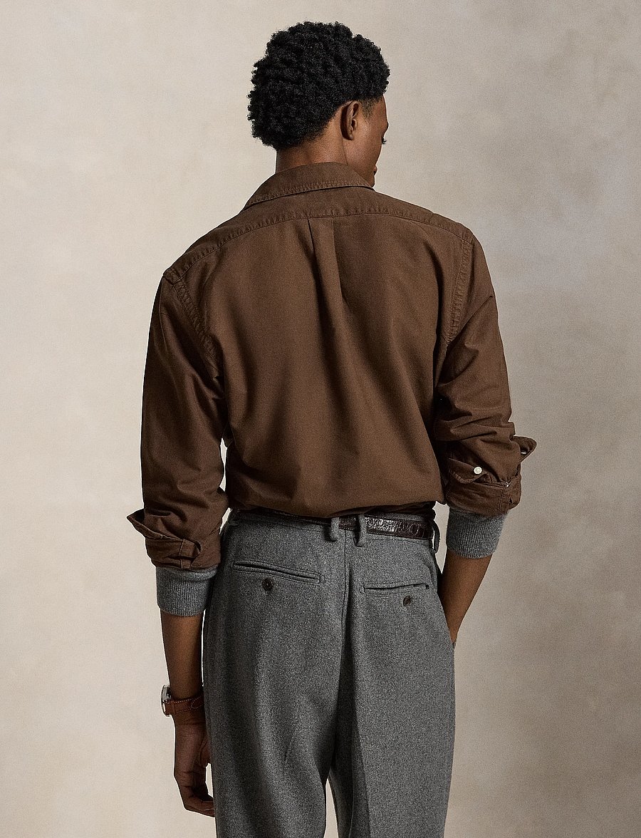 Polo Ralph Lauren - Custom Fit Garment-Dyed Oxford Shirt - oxford-skjortor - nutmeg brwn - 3