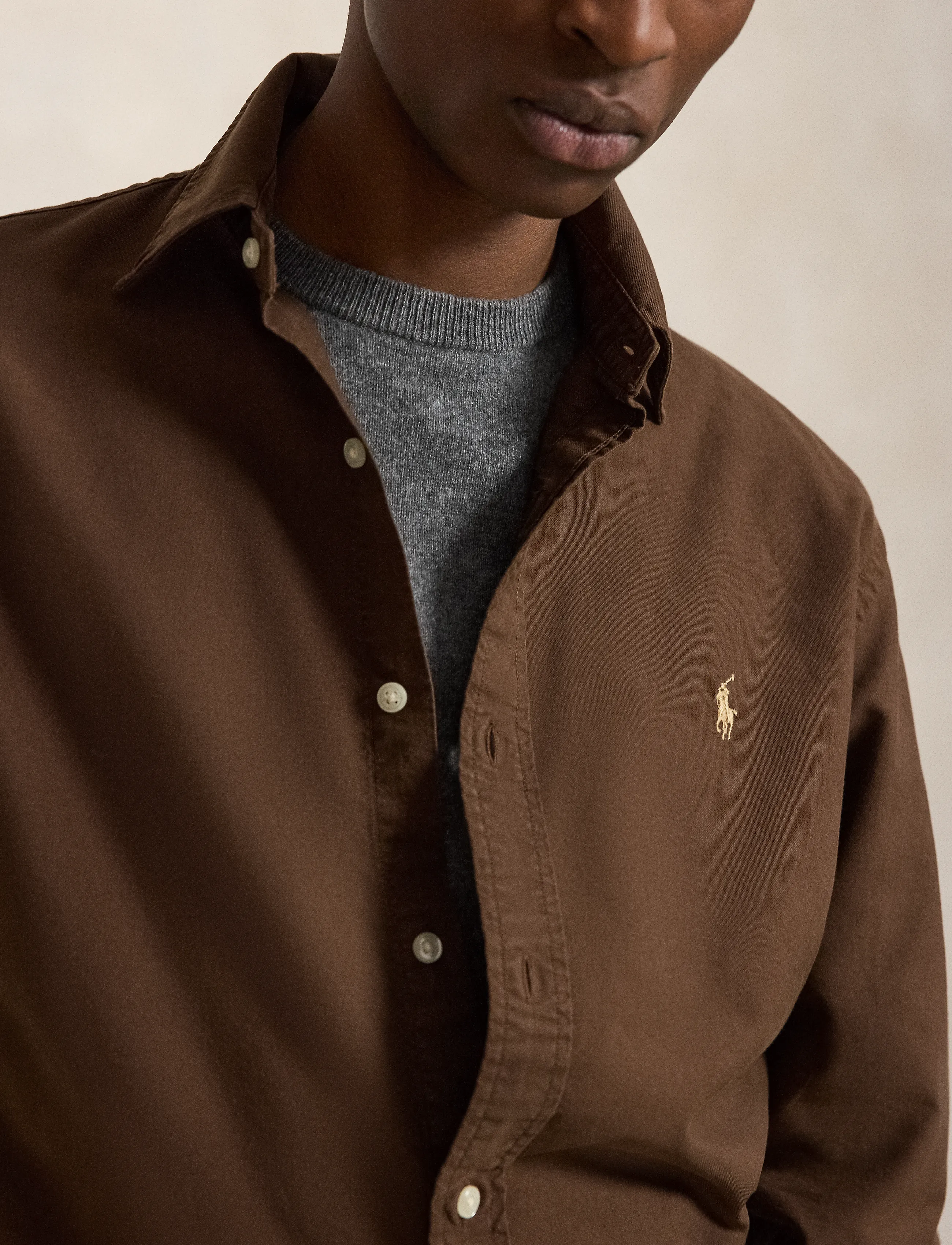 Polo Ralph Lauren - Custom Fit Garment-Dyed Oxford Shirt - oxford-skjortor - nutmeg brwn - 4