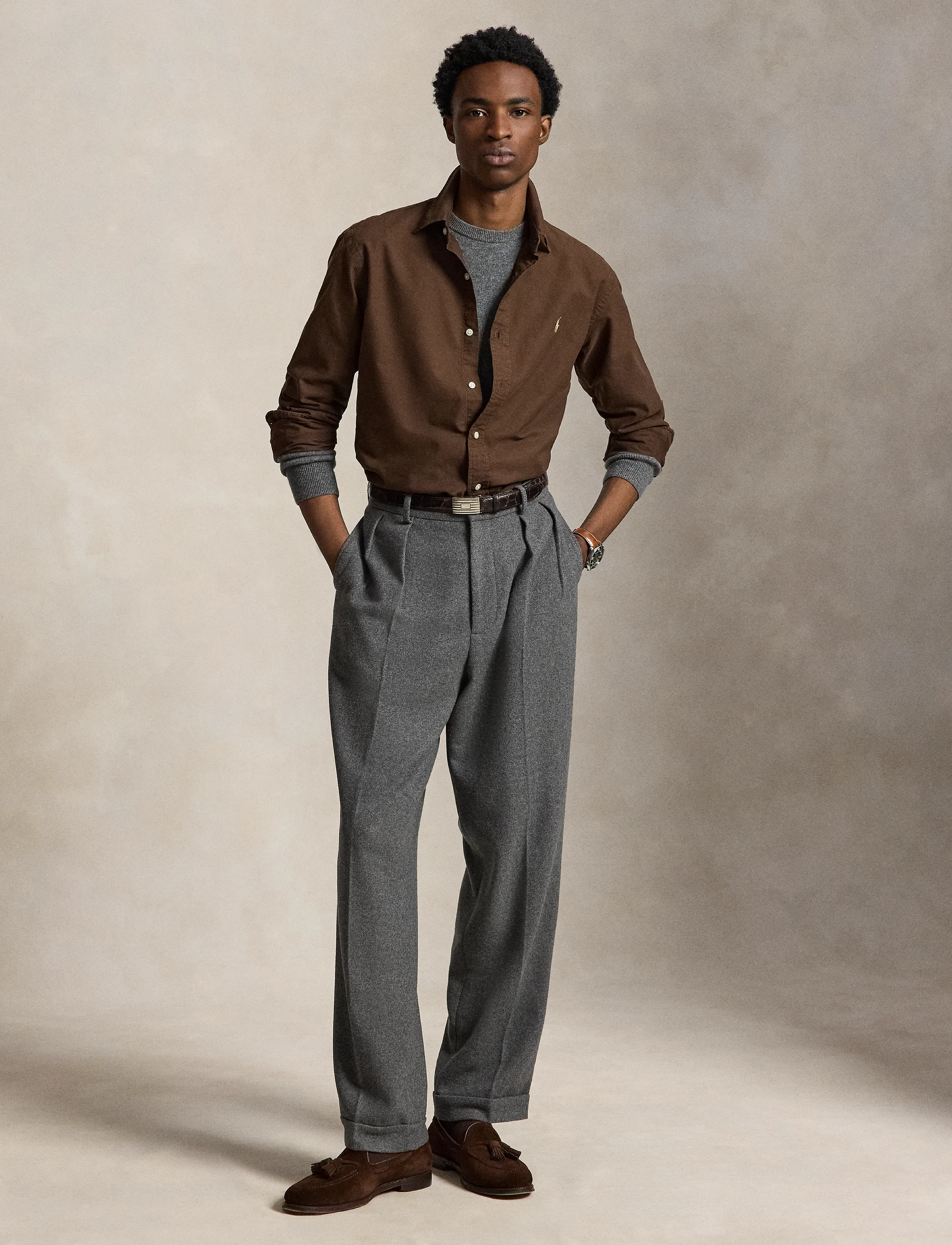 Polo Ralph Lauren - Custom Fit Garment-Dyed Oxford Shirt - oxford-skjortor - nutmeg brwn - 5