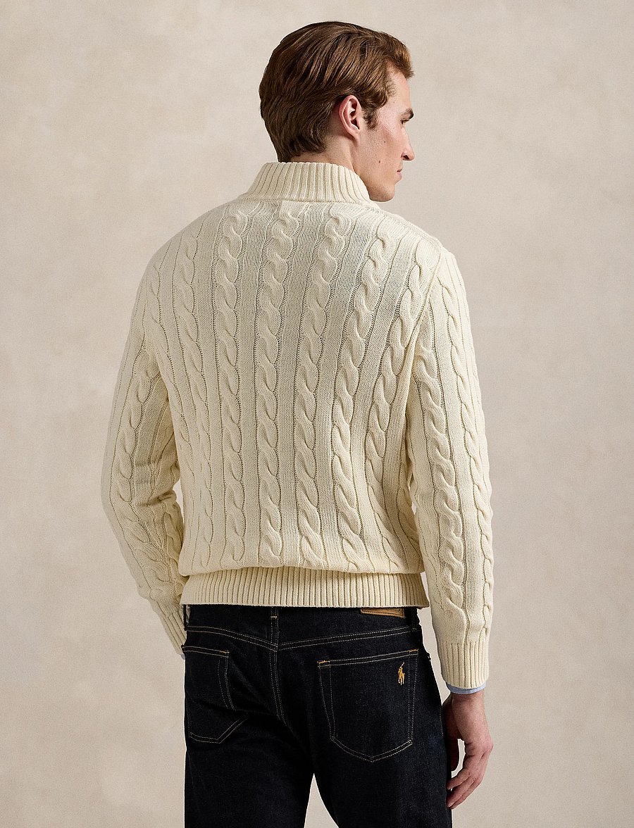 Polo Ralph Lauren - 5/1 ROVING COTTON-LSL-PLO - half zip jumpers - andover cream - 2