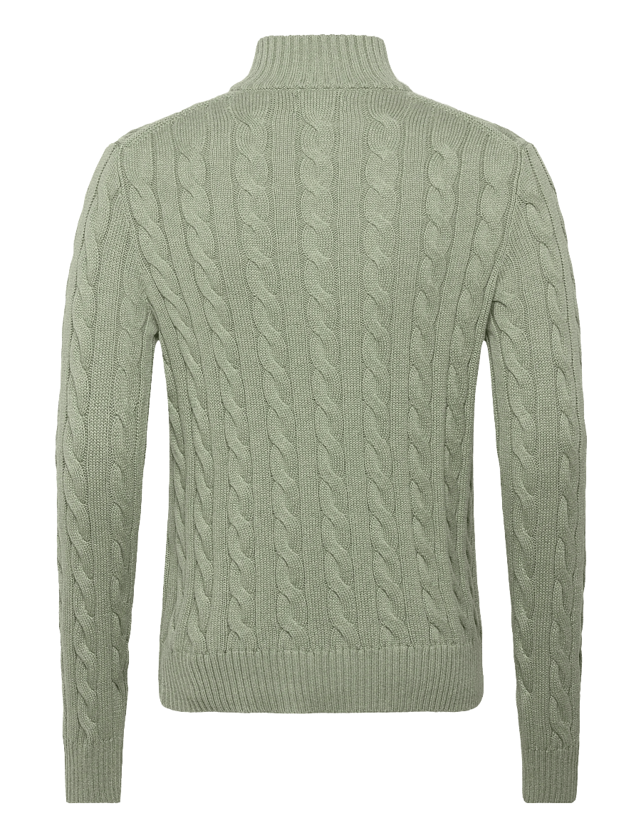 Polo Ralph Lauren - 5/1 ROVING COTTON-LSL-PLO - half zip jumpers - fern green heathe - 1