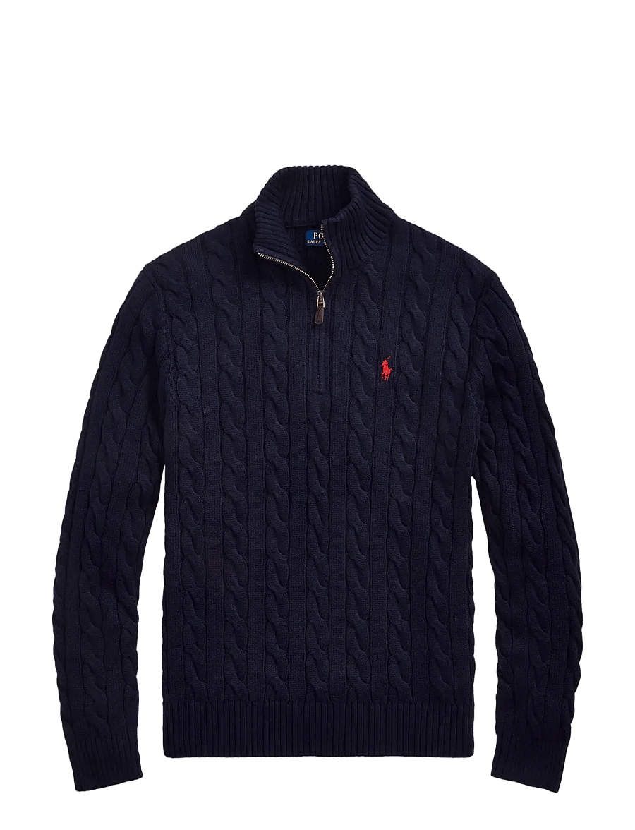 Polo Ralph Lauren - 5/1 ROVING COTTON-LSL-PLO - half zip - hunter navy - 1