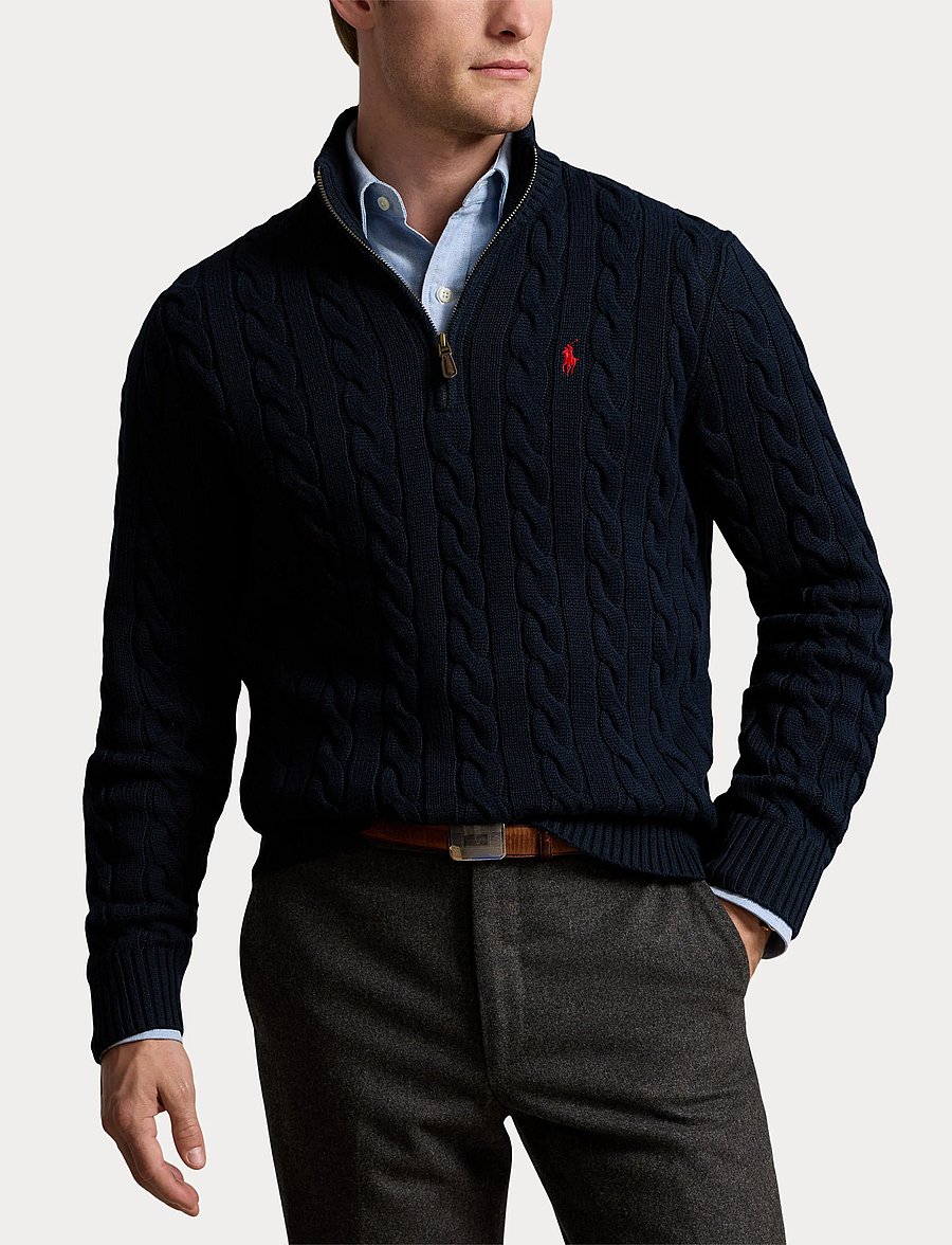 Polo Ralph Lauren - 5/1 ROVING COTTON-LSL-PLO - half zip - hunter navy - 5