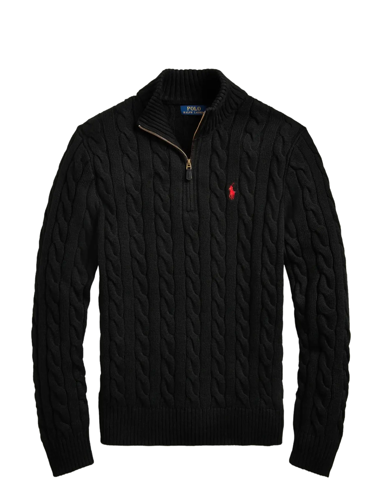 Polo Ralph Lauren - 5/1 ROVING COTTON-LSL-PLO - half zip-trøjer - polo black - 1