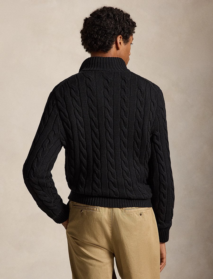 Polo Ralph Lauren - 5/1 ROVING COTTON-LSL-PLO - half zip-trøjer - polo black - 3