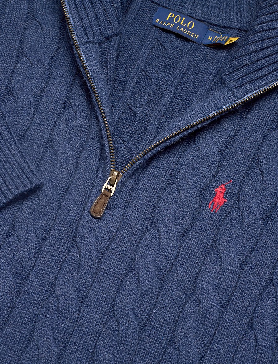 Polo Ralph Lauren - 5/1 ROVING COTTON-LSL-PLO - half zip jumpers - rustic navy heath - 2