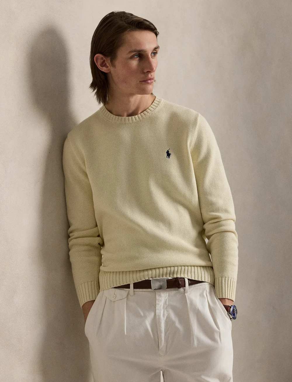 Polo Ralph Lauren - Cotton Crewneck Sweater - Ümmarguse kaelusega kudumid - andover cream - 3