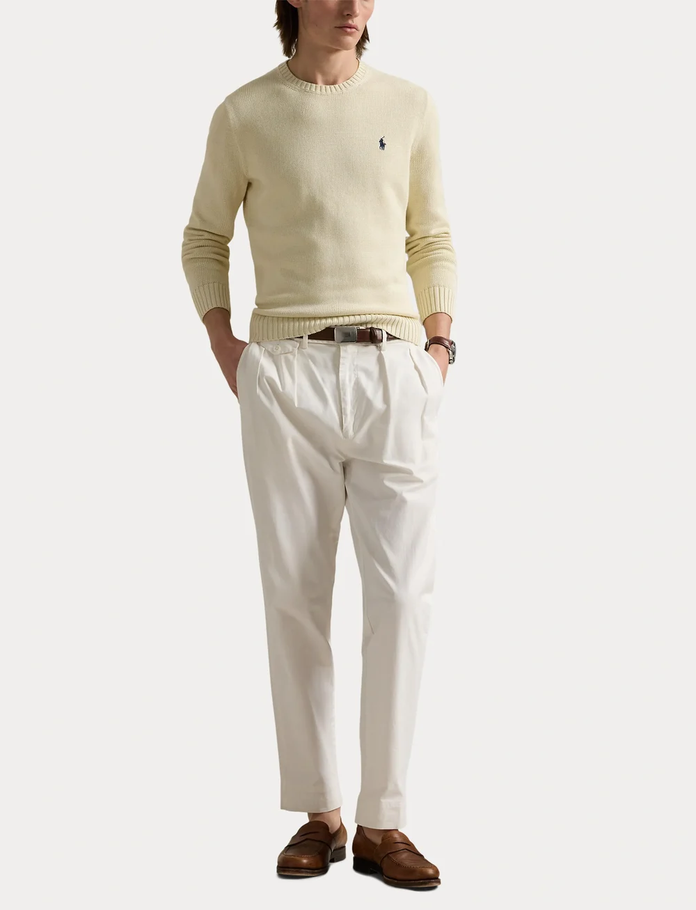 Polo Ralph Lauren - Cotton Crewneck Sweater - Ümmarguse kaelusega kudumid - andover cream - 4