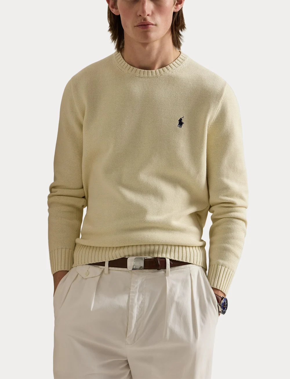 Polo Ralph Lauren - Cotton Crewneck Sweater - Ümmarguse kaelusega kudumid - andover cream - 5