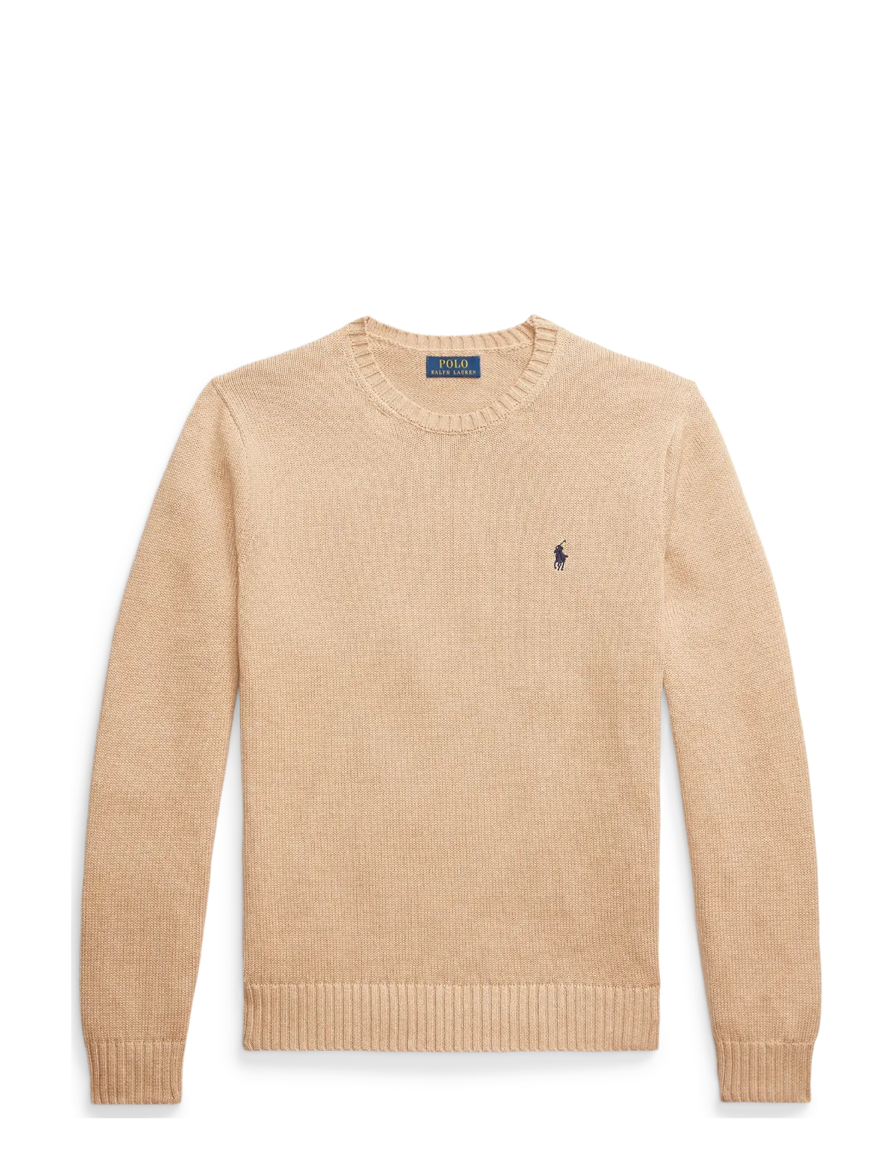 Polo Ralph Lauren Cotton Crewneck Sweater - Kudumid - CAMEL MELANGE / beige