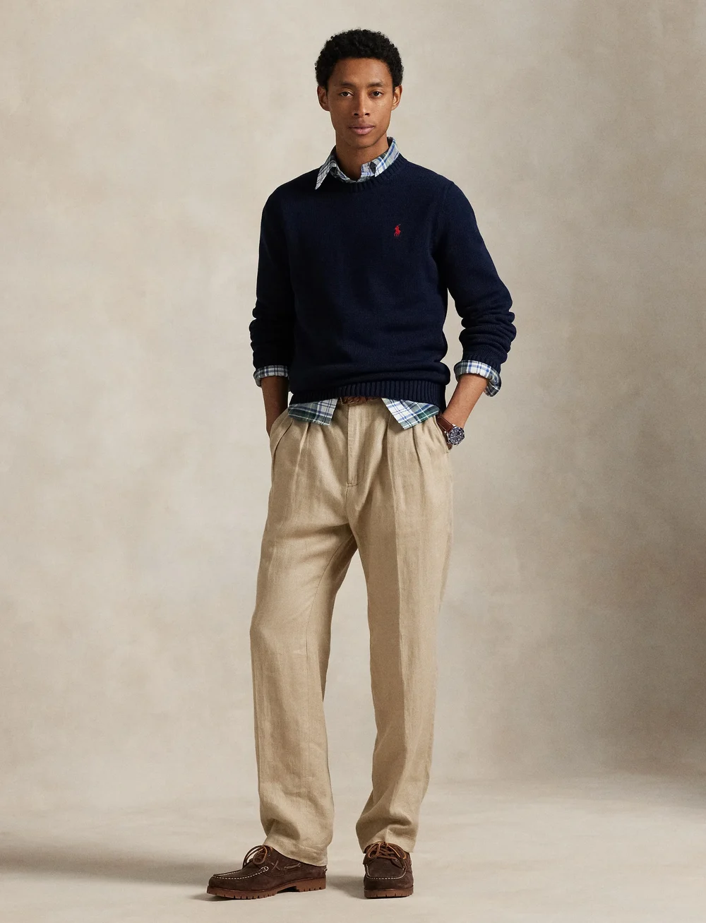 Polo Ralph Lauren - COTTON-LSCNPP7GG - rund hals - hunter navy - 0