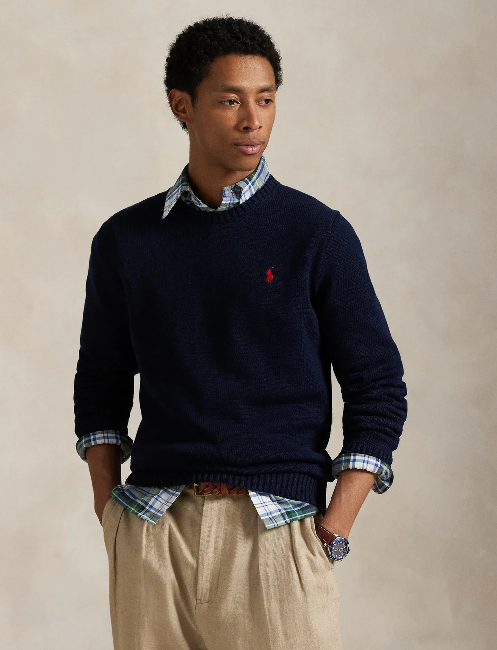 Polo Ralph Lauren - COTTON-LSCNPP7GG - rund hals - hunter navy - 3