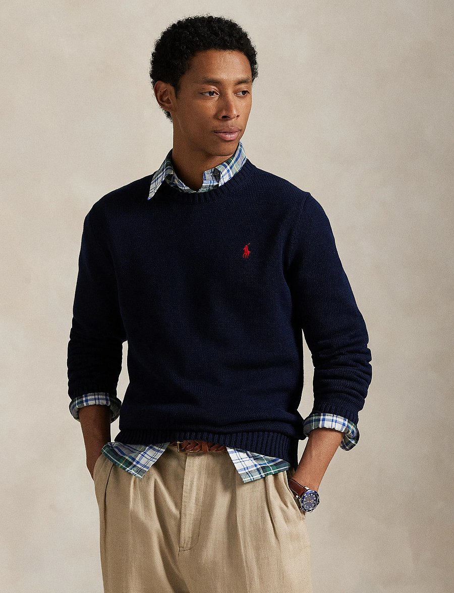 Polo Ralph Lauren - Cotton Crewneck Sweater - rundhals - hunter navy - 3