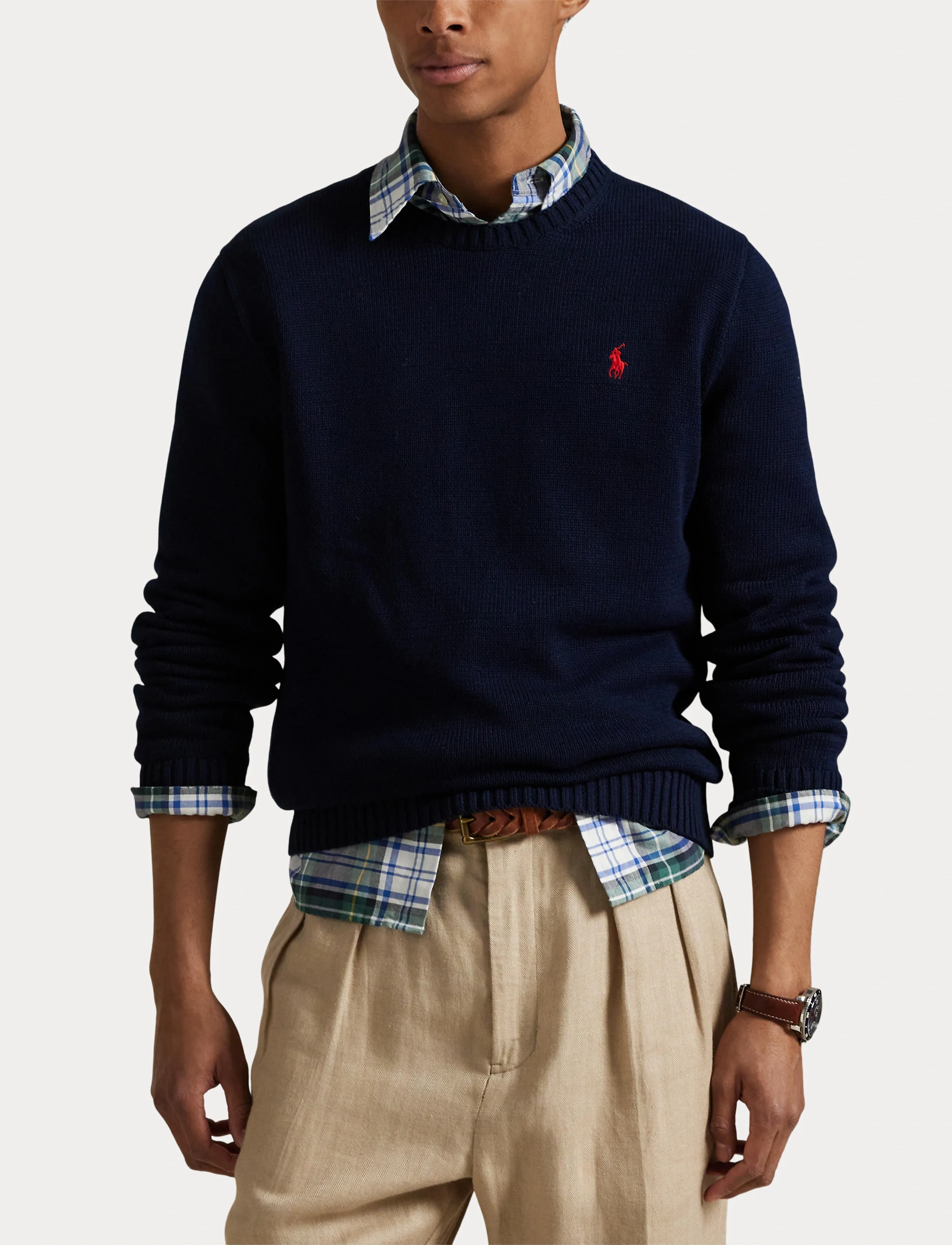 Polo Ralph Lauren - Cotton Crewneck Sweater - rund hals - hunter navy - 5