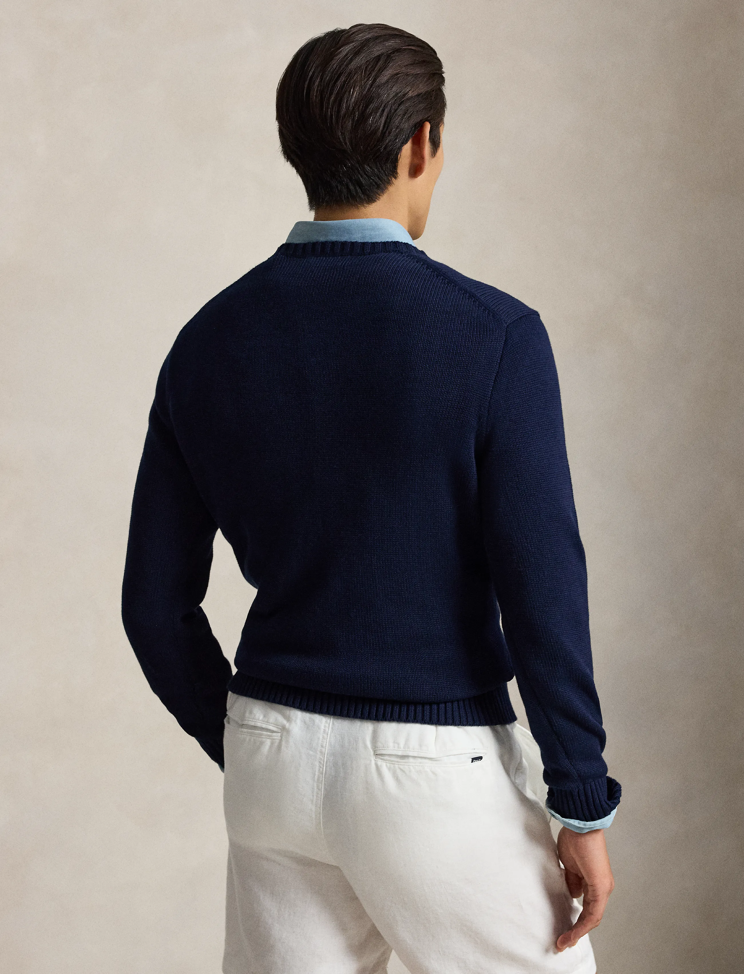 Polo Ralph Lauren - COTTON-LSCNPP7GG - Ümara kaelusega - hunter navy w/ c8 - 2