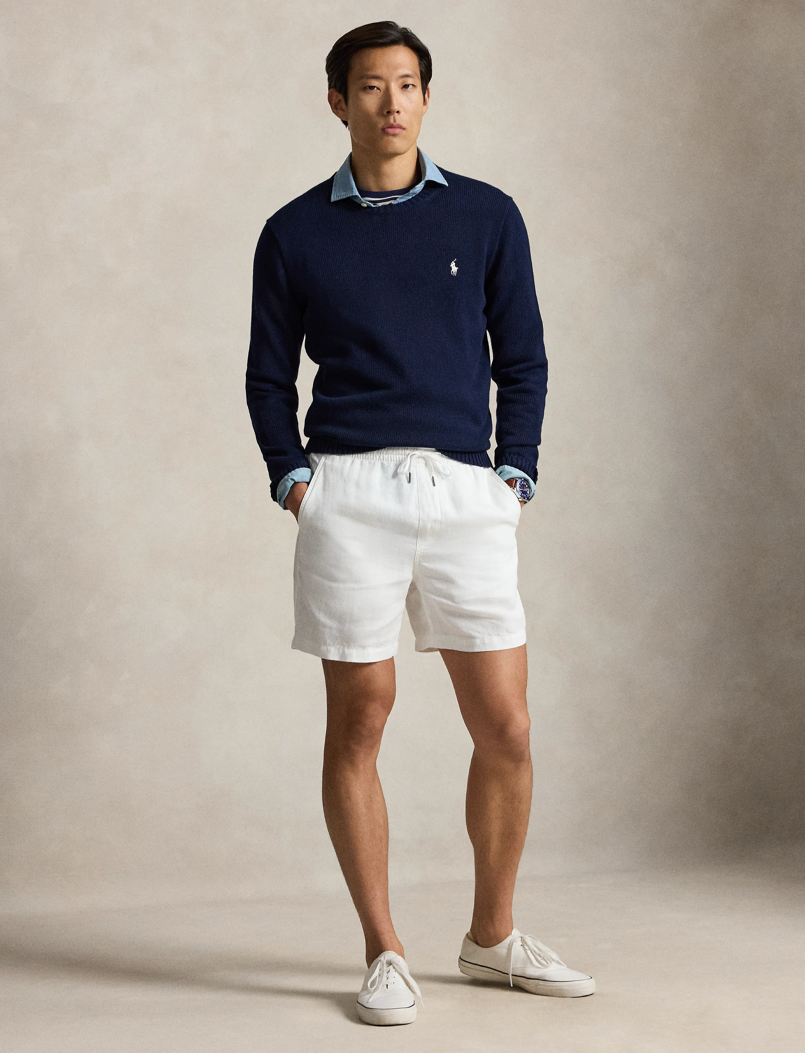 Polo Ralph Lauren - COTTON-LSCNPP7GG - Ümara kaelusega - hunter navy w/ c8 - 3