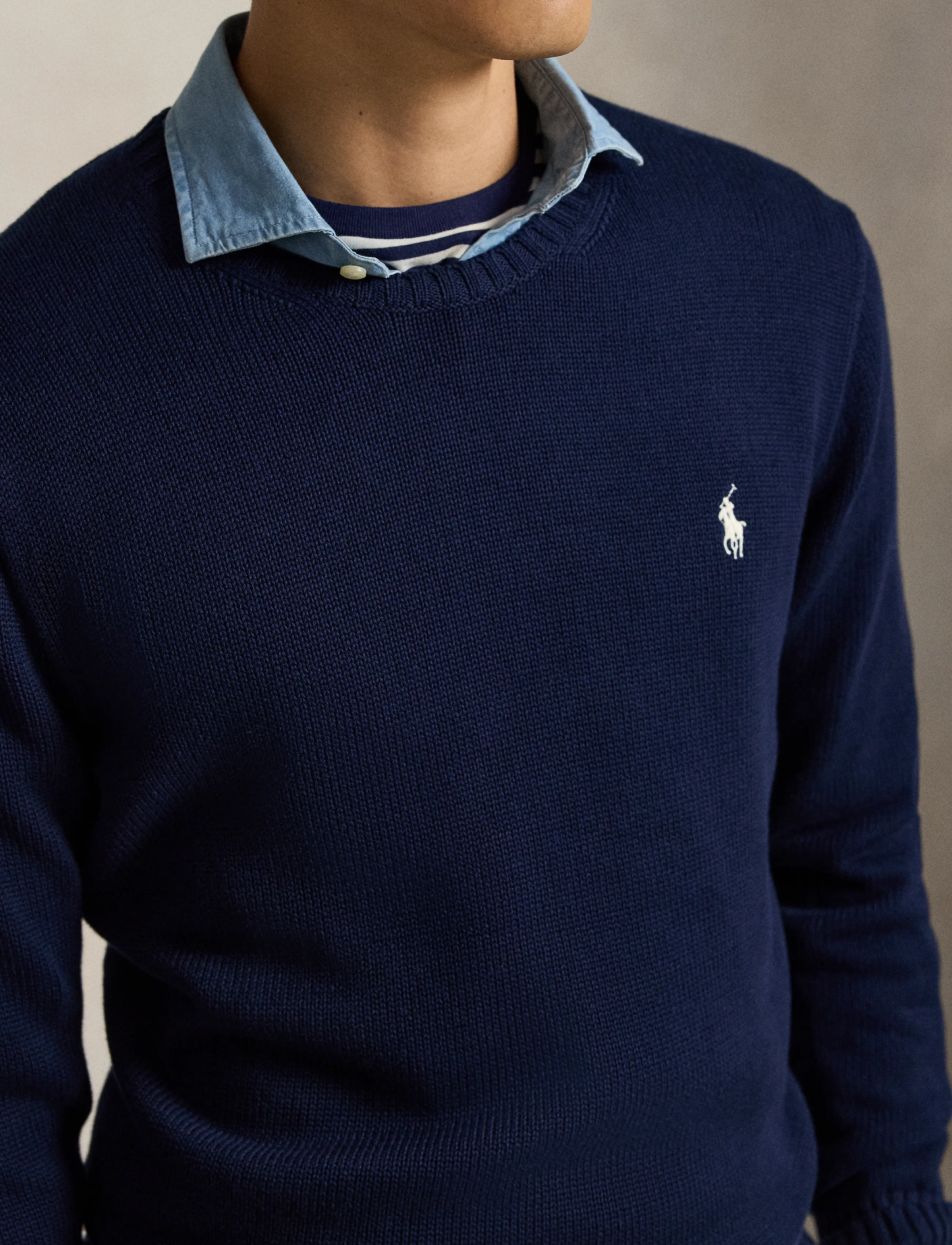 Polo Ralph Lauren - COTTON-LSCNPP7GG - Ümara kaelusega - hunter navy w/ c8 - 4