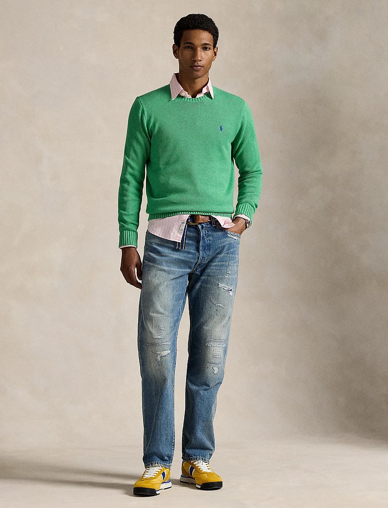 Polo Ralph Lauren - Cotton Crewneck Sweater - rund hals - palm green heathe - 0