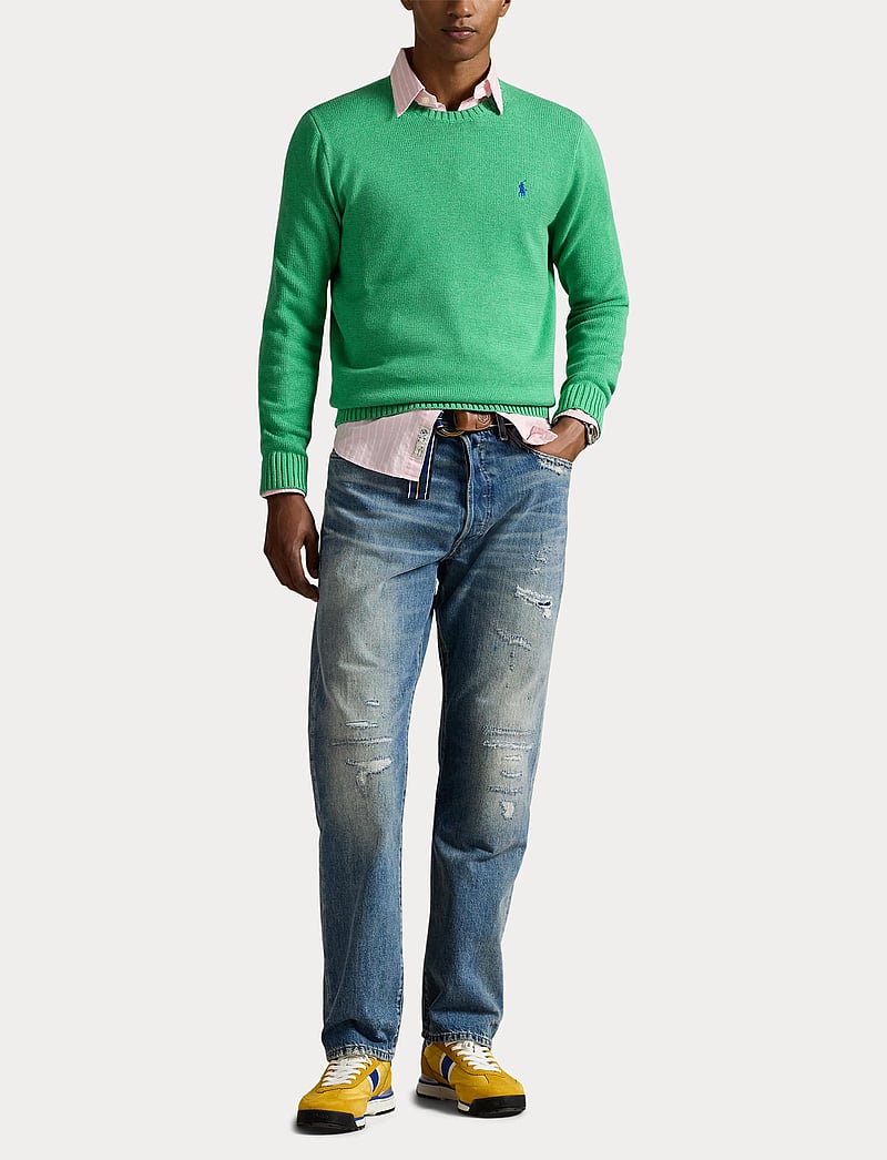 Polo Ralph Lauren - Cotton Crewneck Sweater - rund hals - palm green heathe - 4