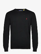 Cotton Crewneck Sweater - POLO BLACK