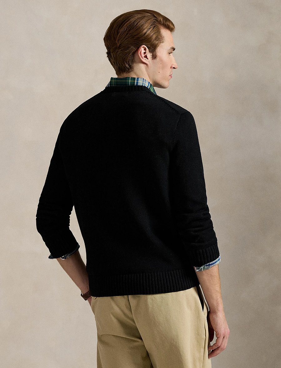 Polo Ralph Lauren - COTTON-LSCNPP7GG - round necks - polo black - 3