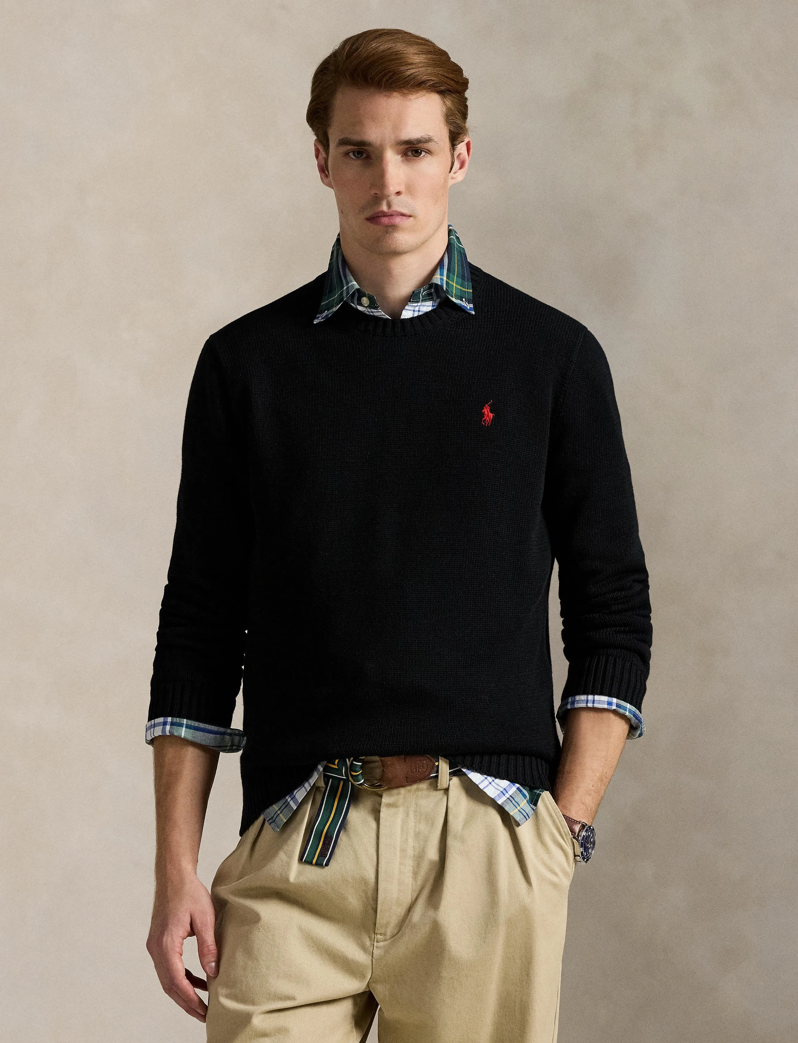 Polo Ralph Lauren - COTTON-LSCNPP7GG - pulls col rond - polo black - 3