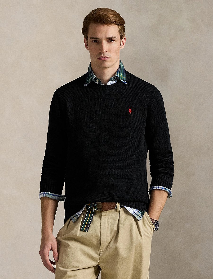 Polo Ralph Lauren - COTTON-LSCNPP7GG - round necks - polo black - 4