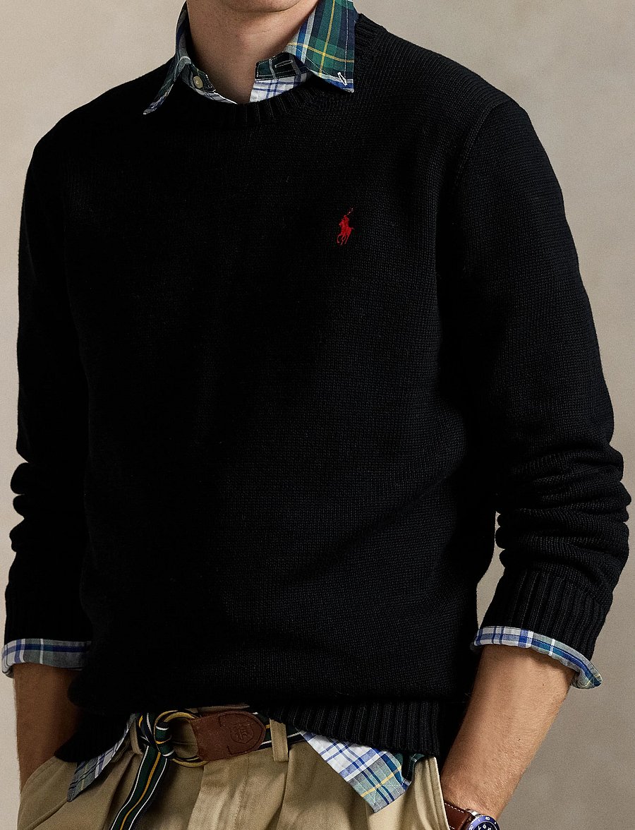 Polo Ralph Lauren - COTTON-LSCNPP7GG - round necks - polo black - 5