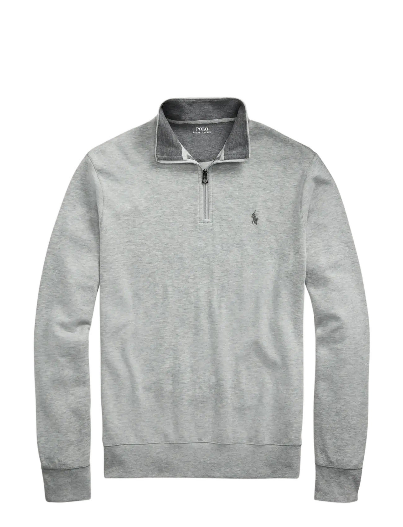 POLO RALPH LAUREN Luxury Jersey Quarter-Zip Pullover Grau - XXL - Herren