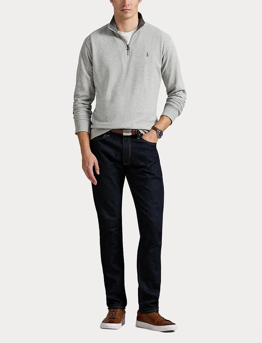 Polo Ralph Lauren - Luxury Jersey Quarter-Zip Pullover - half zip - andover heather/c - 4