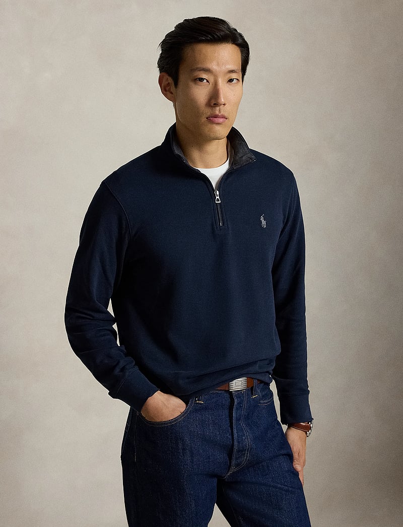 Polo Ralph Lauren - Luxury Jersey Quarter-Zip Pullover - half zip-trøjer - aviator navy/c967 - 2