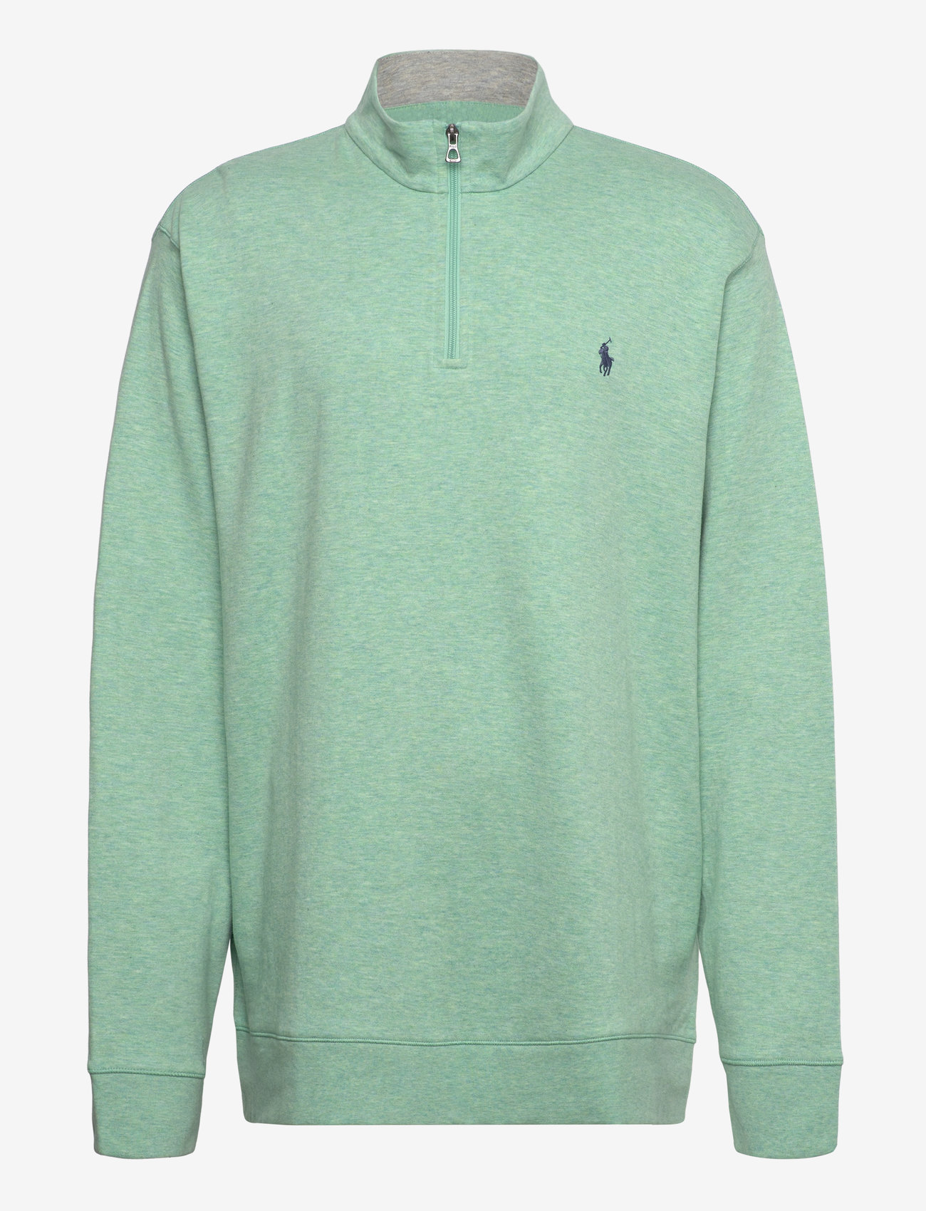 Polo Ralph Lauren - Luxury Jersey Quarter-Zip Pullover - half zip-trøjer - celadon heather/c - 0