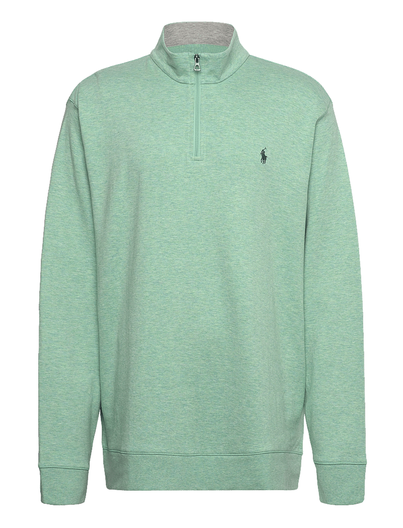 Polo Ralph Lauren - Luxury Jersey Quarter-Zip Pullover - half zip-trøjer - celadon heather/c - 0