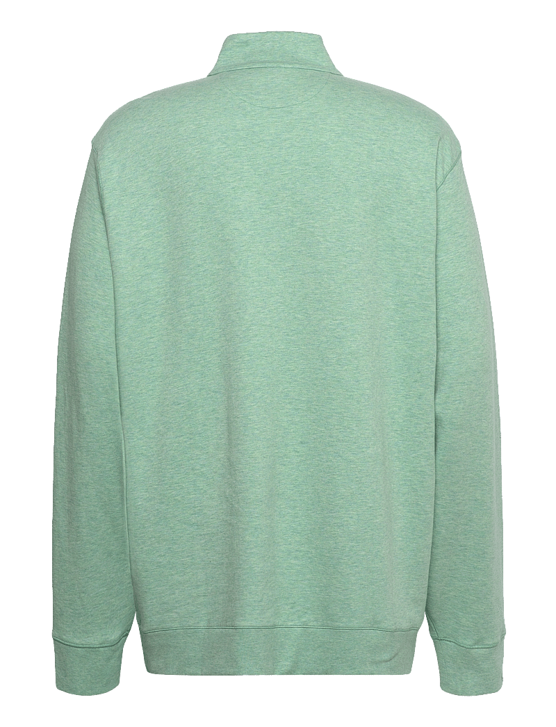 Polo Ralph Lauren - Luxury Jersey Quarter-Zip Pullover - half zip-trøjer - celadon heather/c - 1