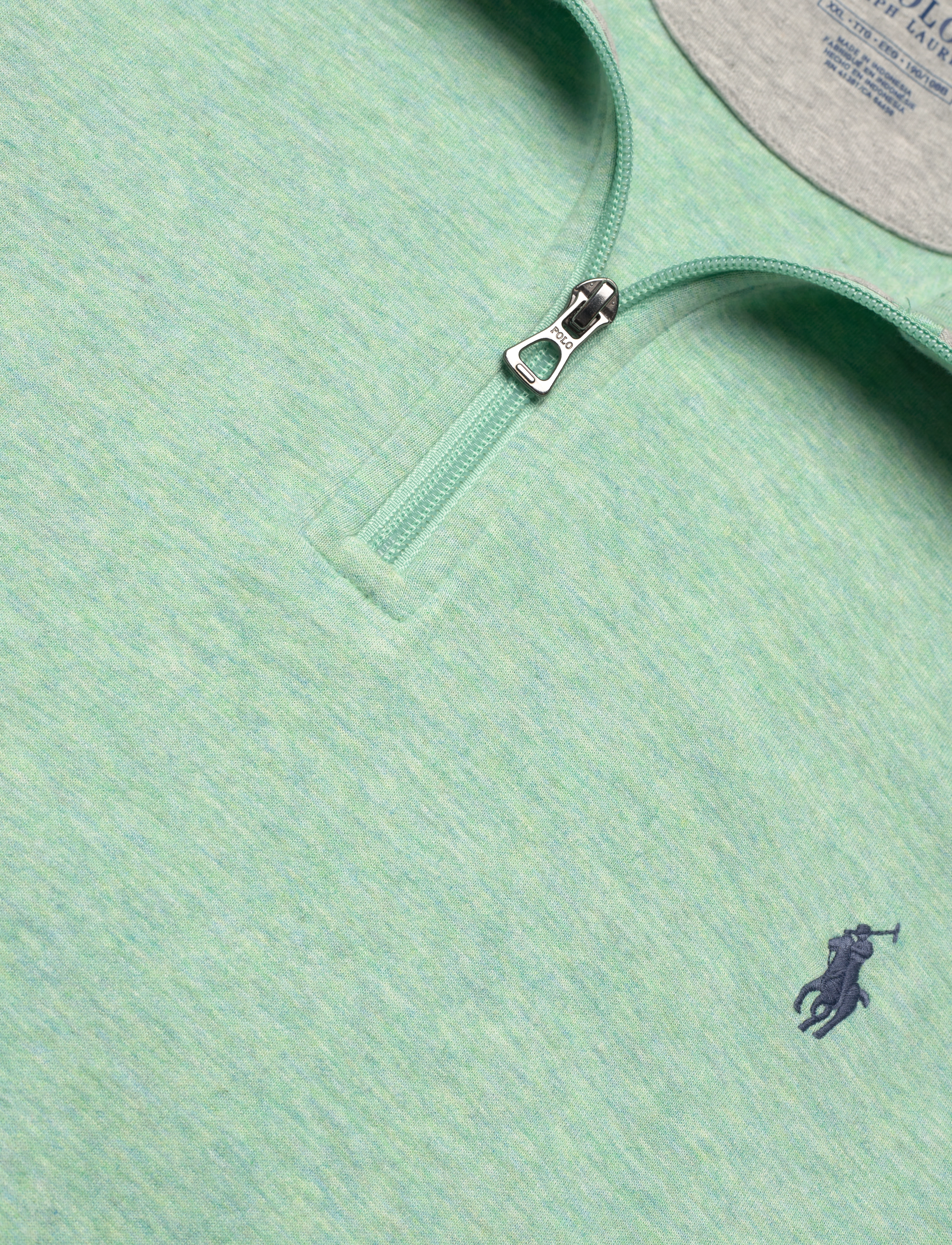 Polo Ralph Lauren - Luxury Jersey Quarter-Zip Pullover - half zip-trøjer - celadon heather/c - 2