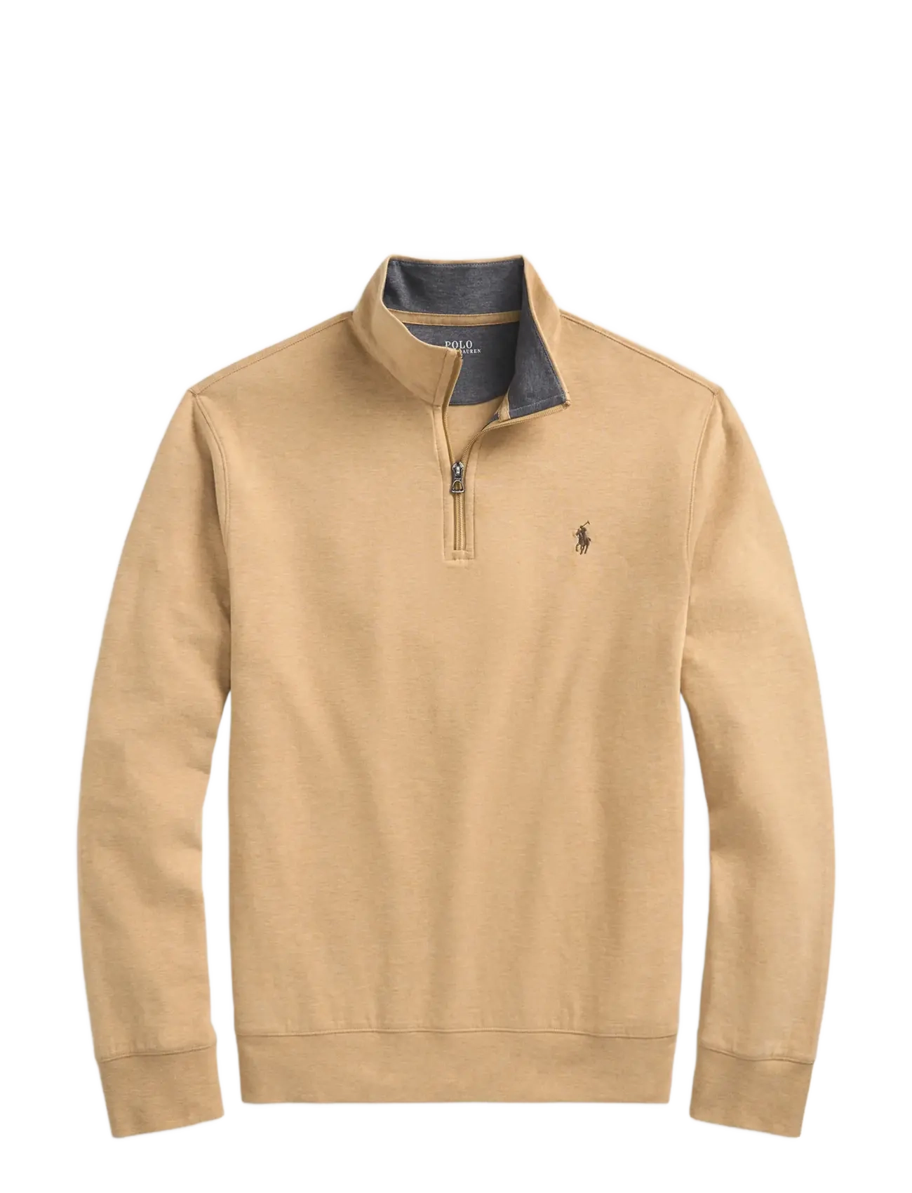 Polo Ralph Lauren - Luxury Jersey Quarter-Zip Pullover - half zip-tröjor - classic camel hea - 2