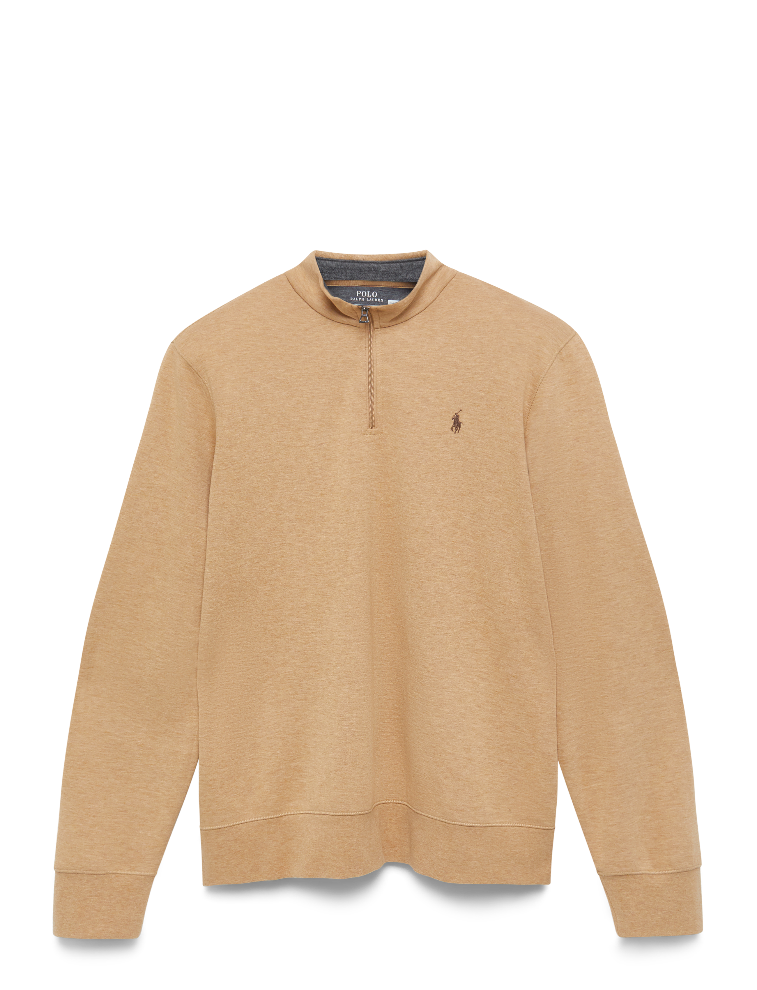POLO RALPH LAUREN Luxury Jersey Quarter-Zip Pullover Beige - S - Herren