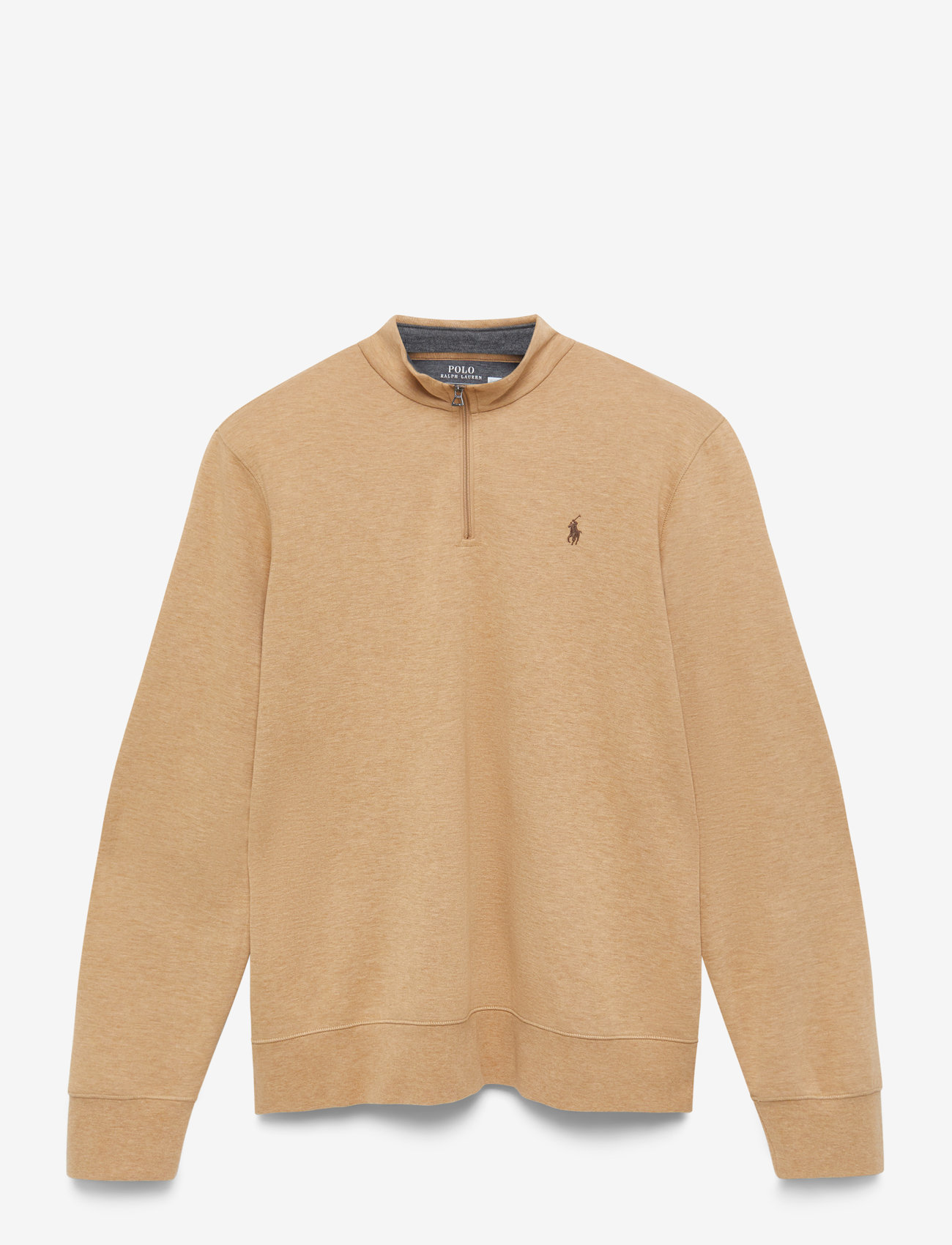 Polo Ralph Lauren - Luxury Jersey Quarter-Zip Pullover - shoppa efter tillfälle - classic camel hea - 1