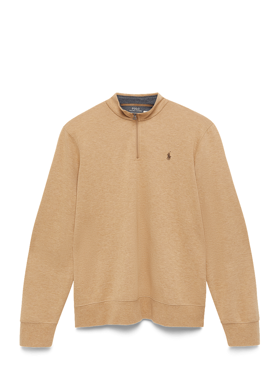 Polo Ralph Lauren - Luxury Jersey Quarter-Zip Pullover - half zip-tröjor - classic camel hea - 1