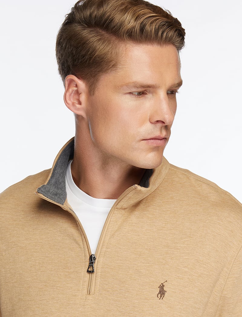 Polo Ralph Lauren - Luxury Jersey Quarter-Zip Pullover - shop efter anledning - classic camel hea - 5