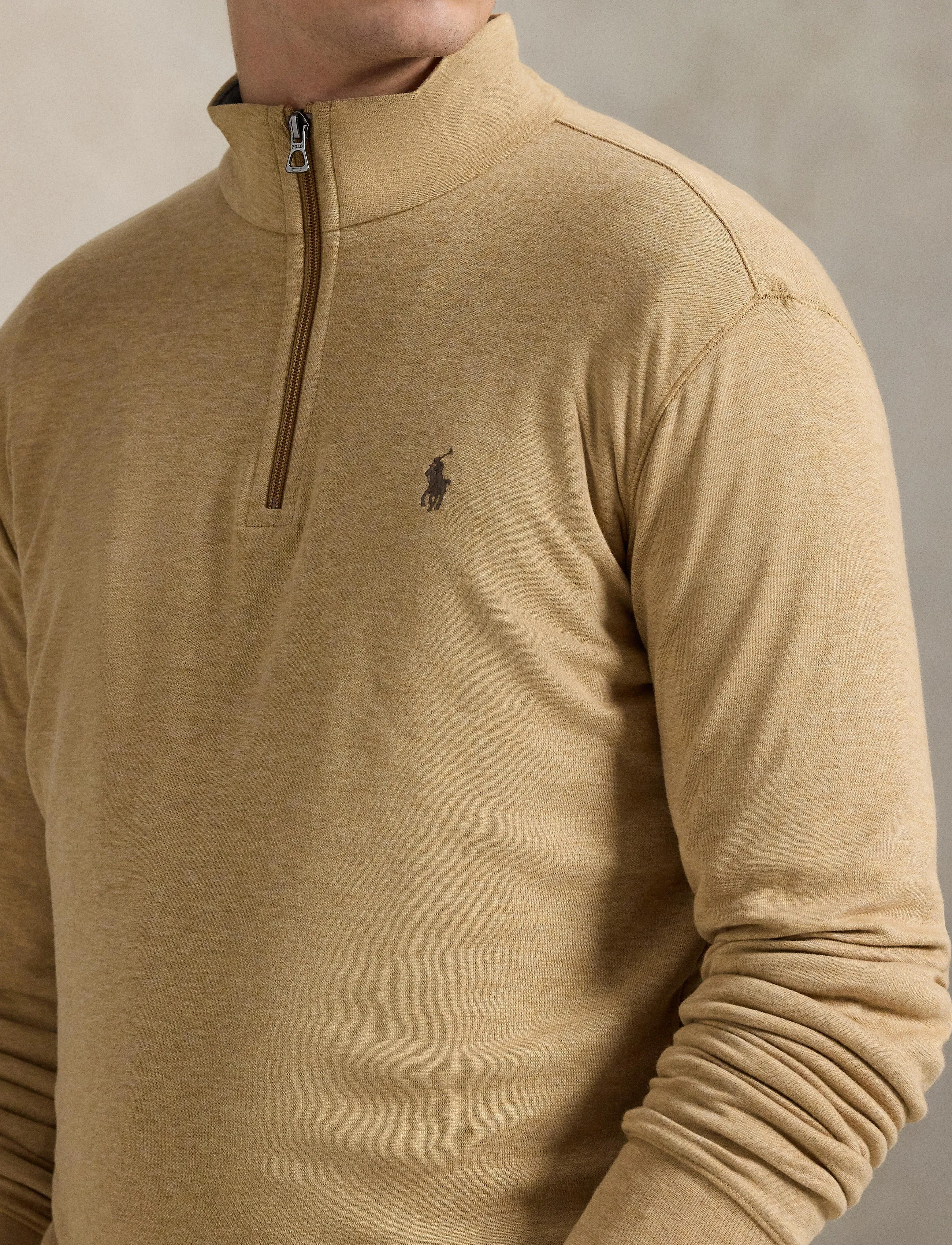Polo Ralph Lauren Luxury Jersey Quarter-Zip Pullover långärmade t-shirts herr – bild 7