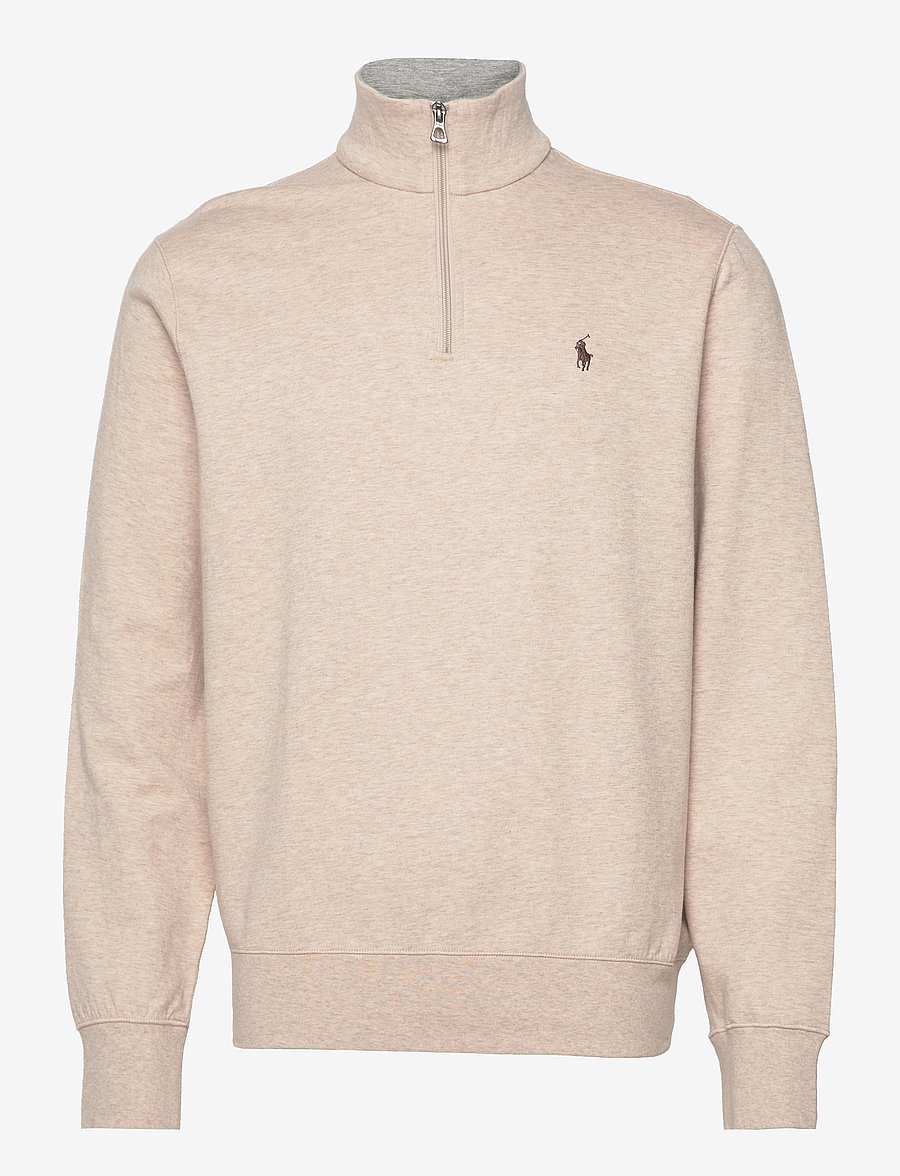 Polo Ralph Lauren - Luxury Jersey Quarter-Zip Pullover - half zip-tröjor - expedition dune h - 1